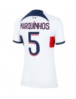 Paris Saint-Germain Marquinhos #5 Venkovní Dres pro Dámské 2023-24 Krátký Rukáv